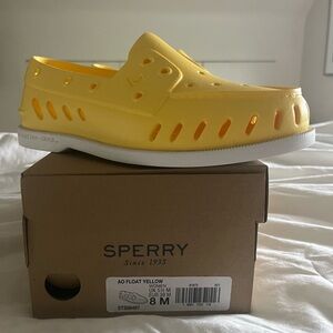 BNIB Sperry Float Boat Shoes. Yellow. Size 8
